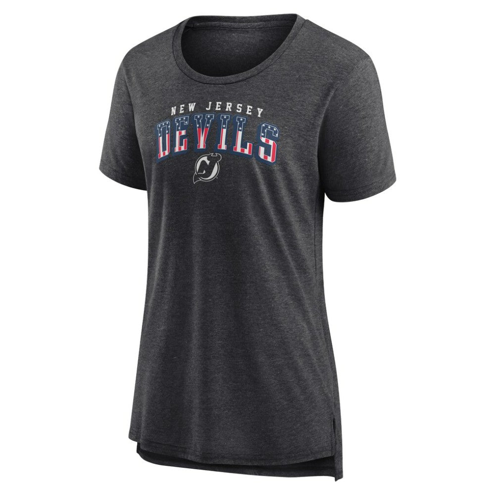 New Jersey Devils Women's Proud Tri-Blend T-Shirt - Gray - NHL