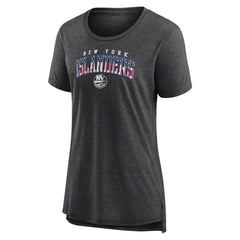 New York Islanders Women's Proud Tri-Blend T-Shirt - Gray - NHL