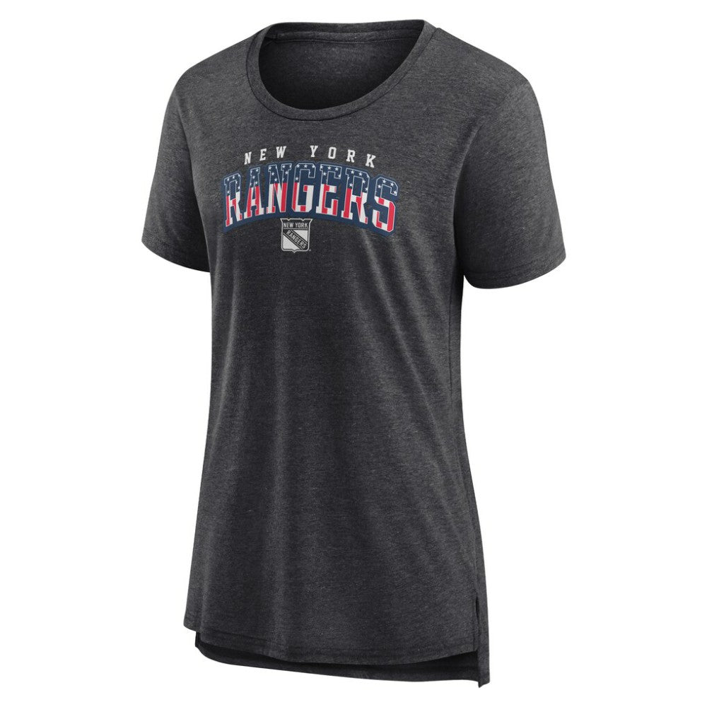 New York Rangers Women's Proud Tri-Blend T-Shirt - Gray - NHL