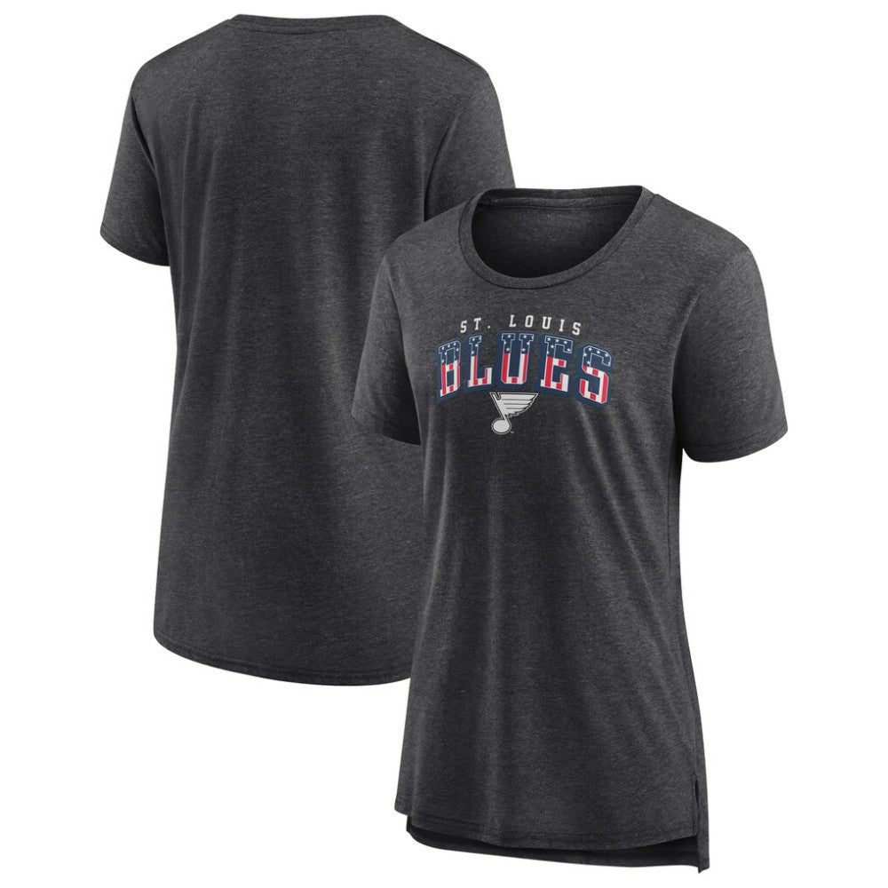 St. Louis Blues Women's Proud Tri-Blend T-Shirt - Gray - NHL