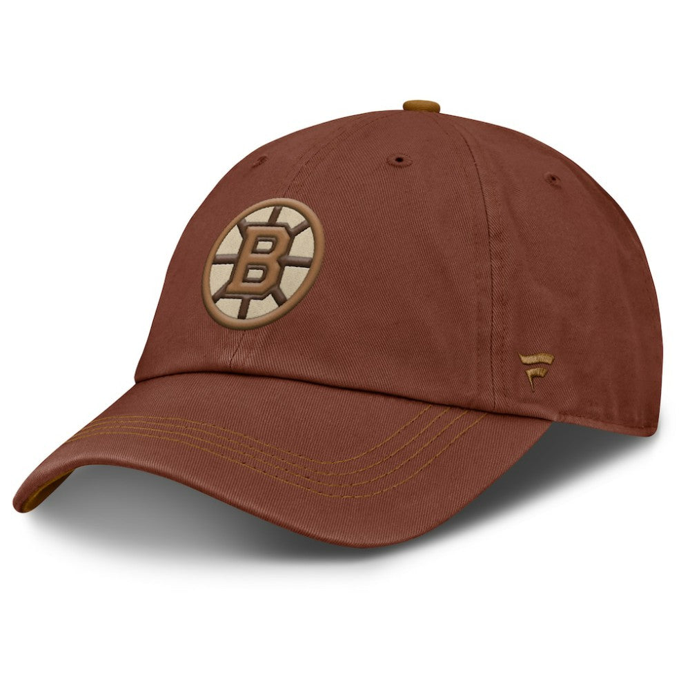Boston Bruins Fanatics Fall Leaves Timber Adjustable Hat - Brown - NHL