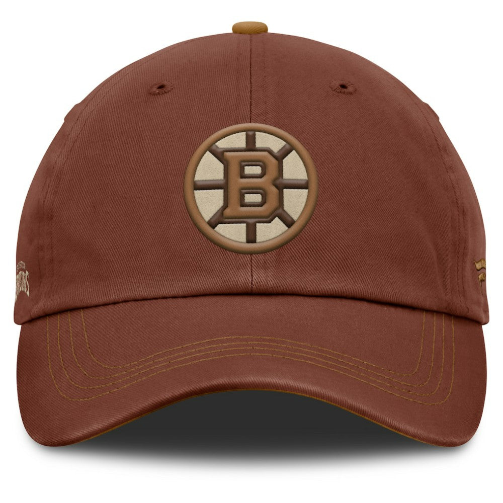 Boston Bruins Fanatics Fall Leaves Timber Adjustable Hat - Brown - NHL