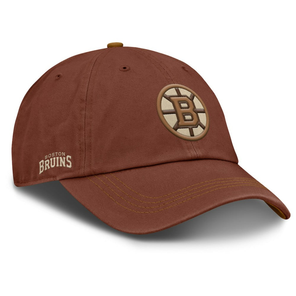 Boston Bruins Fanatics Fall Leaves Timber Adjustable Hat - Brown - NHL