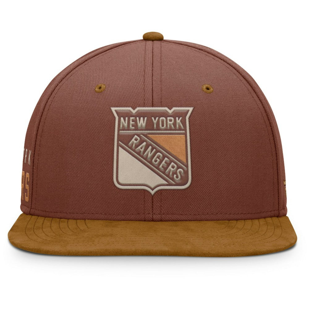 New York Rangers Fanatics Fall Leaves Acreage Snapback Hat - Brown - NHL