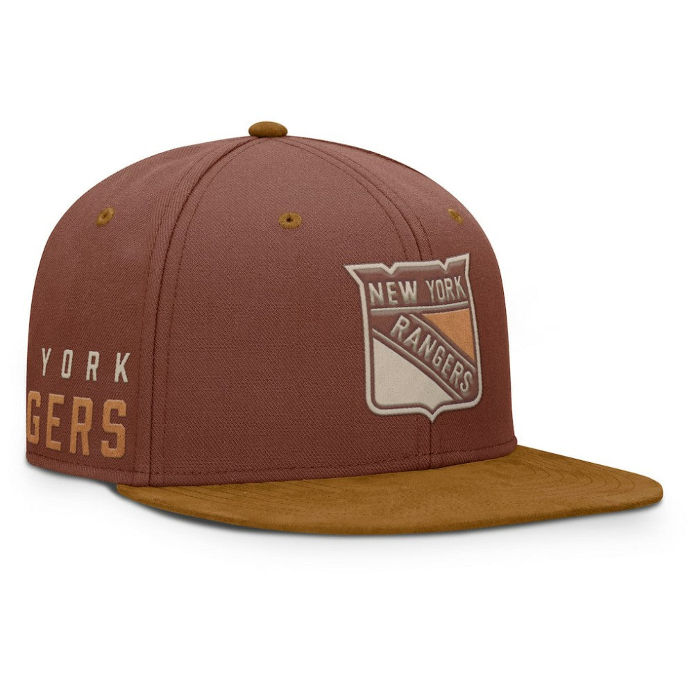 New York Rangers Fanatics Fall Leaves Acreage Snapback Hat - Brown - NHL