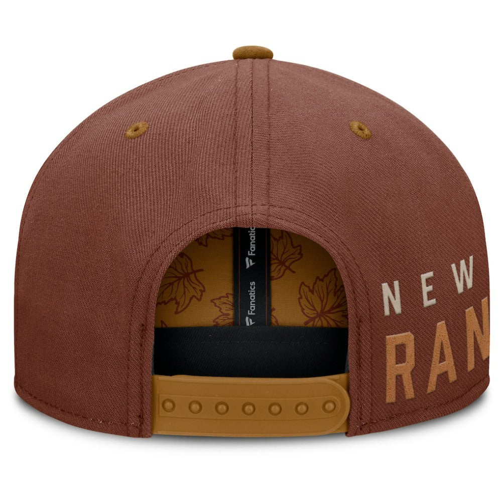 New York Rangers Fanatics Fall Leaves Acreage Snapback Hat - Brown - NHL