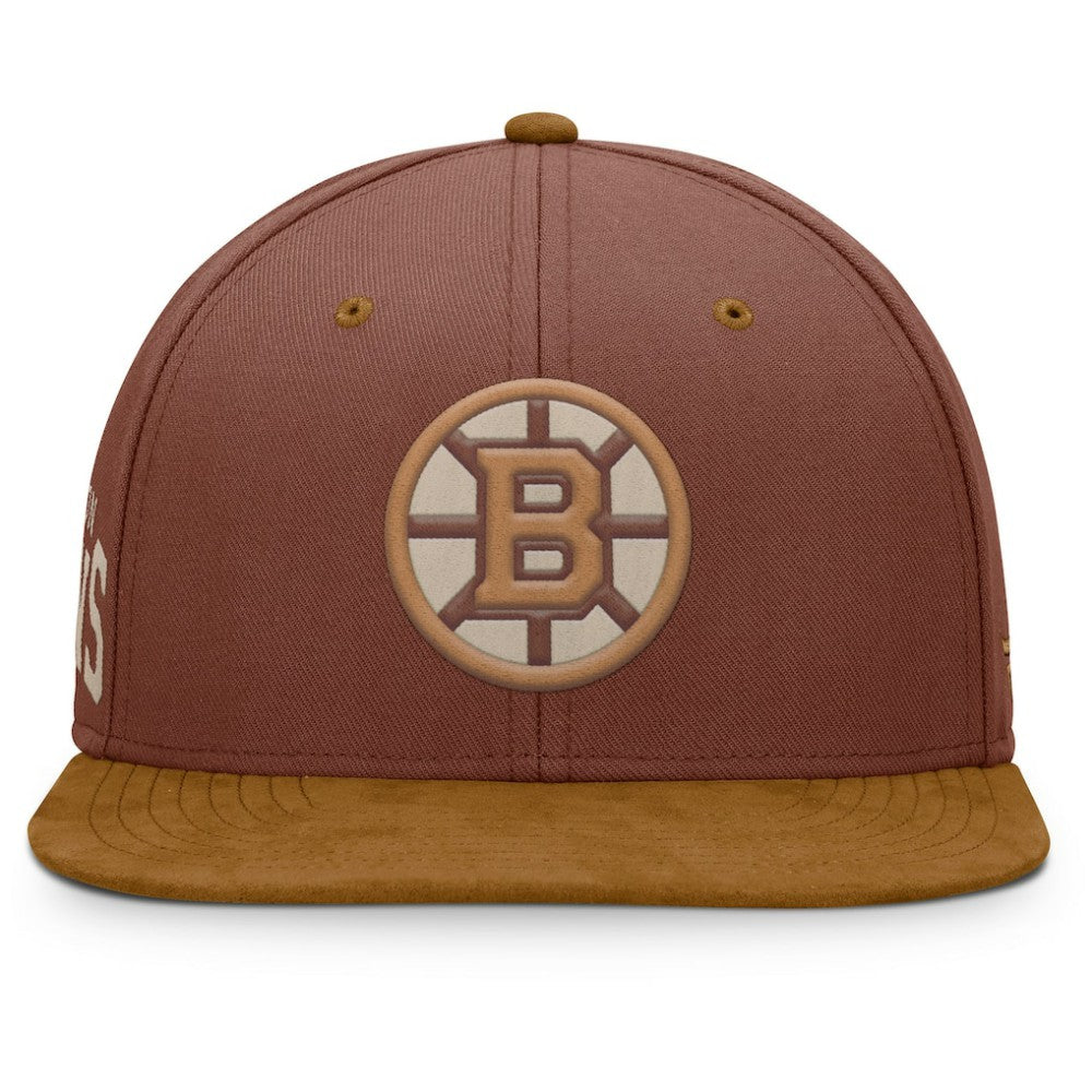 Boston Bruins Fanatics Fall Leaves Acreage Snapback Hat - Brown - NHL