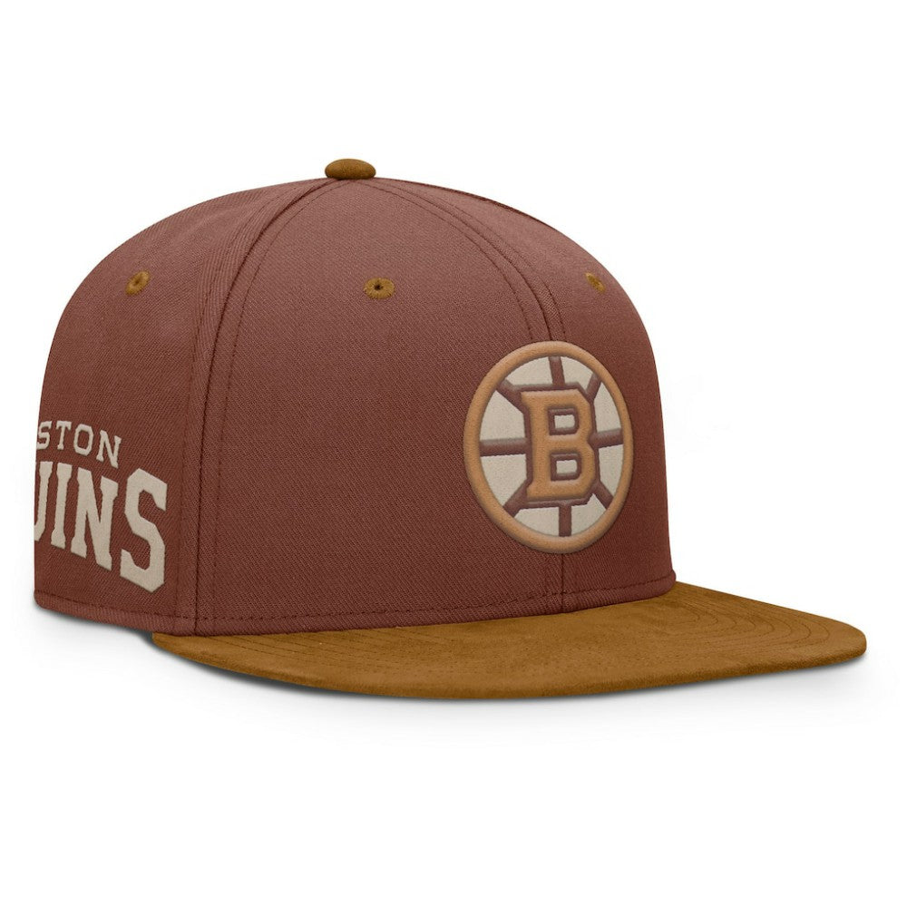 Boston Bruins Fanatics Fall Leaves Acreage Snapback Hat - Brown - NHL
