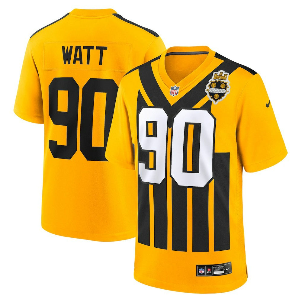 T.J. Watt Pittsburgh Steelers Youth Alternate 1933 Throwback Game Jersey Gold | Nike for Sale