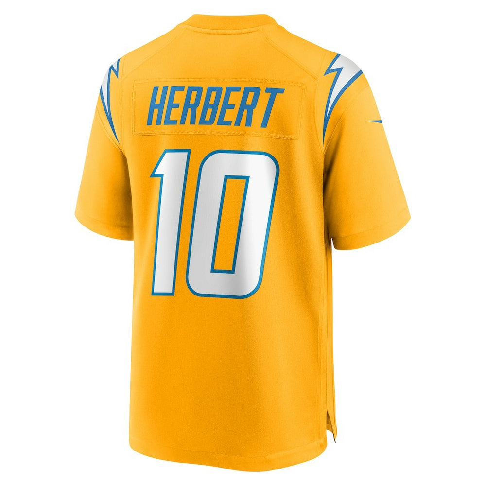 Justin Herbert Los Angeles Chargers Youth Alternate Charger Power Game Player Jersey Gold | Nike for Sale