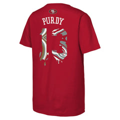 Brock Purdy San Francisco 49ers Outerstuff Youth Mainliner Drip Player Name & Number T-Shirt Scarlet | NFL