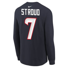 C.J. Stroud Houston Texans Youth Player Name & Number Long Sleeve T-Shirt Navy | Nike for Sale