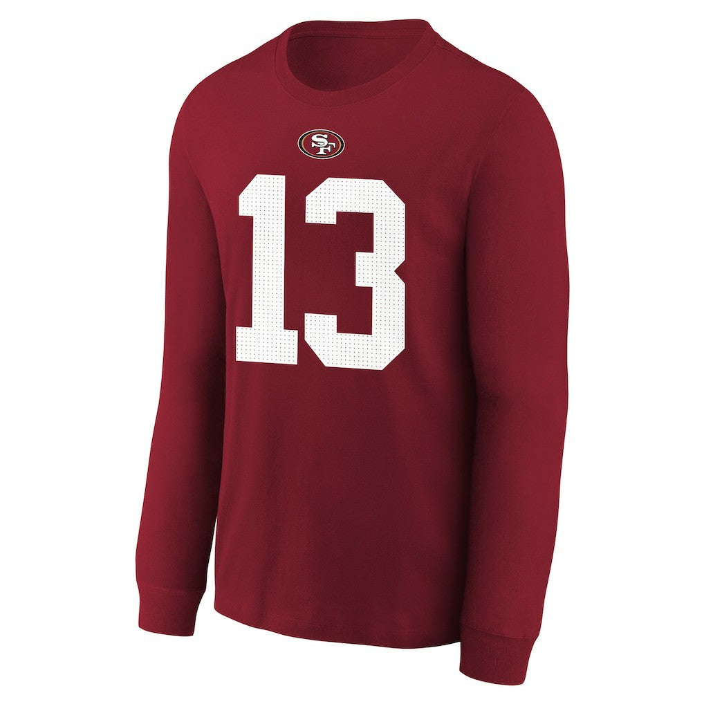 Brock Purdy San Francisco 49ers Youth Player Name & Number Long Sleeve T-Shirt Scarlet | Nike for Sale