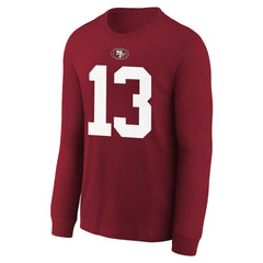 Brock Purdy San Francisco 49ers Youth Player Name & Number Long Sleeve T-Shirt Scarlet | Nike for Sale
