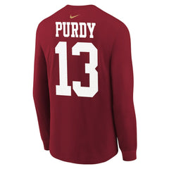 Brock Purdy San Francisco 49ers Youth Player Name & Number Long Sleeve T-Shirt Scarlet | Nike for Sale