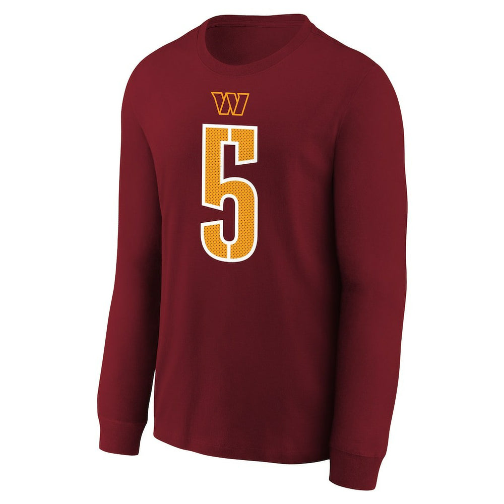 Jayden Daniels Washington Commanders Youth Player Name & Number Long Sleeve T-Shirt Burgundy | Nike for Sale