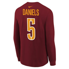 Jayden Daniels Washington Commanders Youth Player Name & Number Long Sleeve T-Shirt Burgundy | Nike for Sale