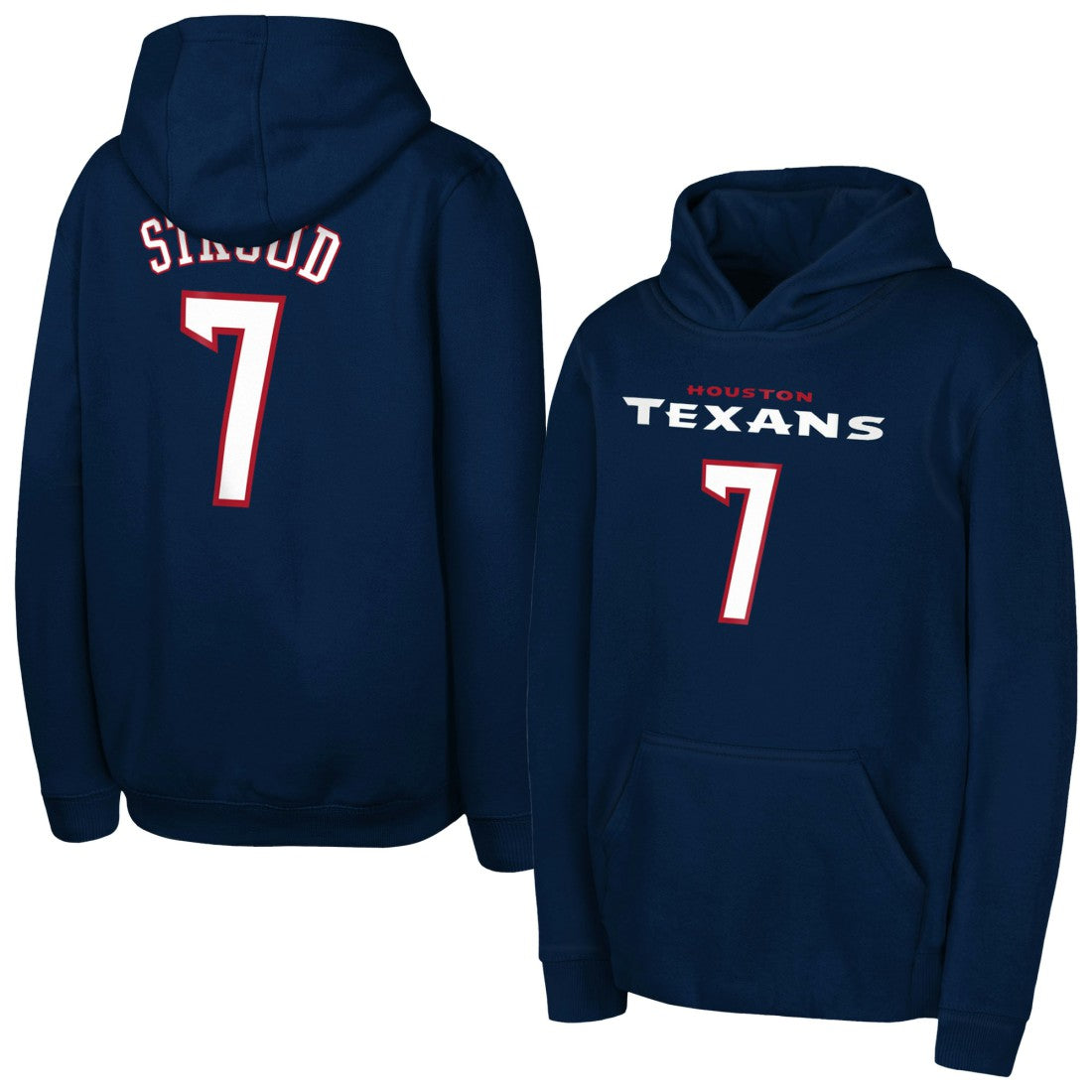 C.J. Stroud Houston Texans Outerstuff Mainliner Player Name & Number Hoodie Navy | NFL
