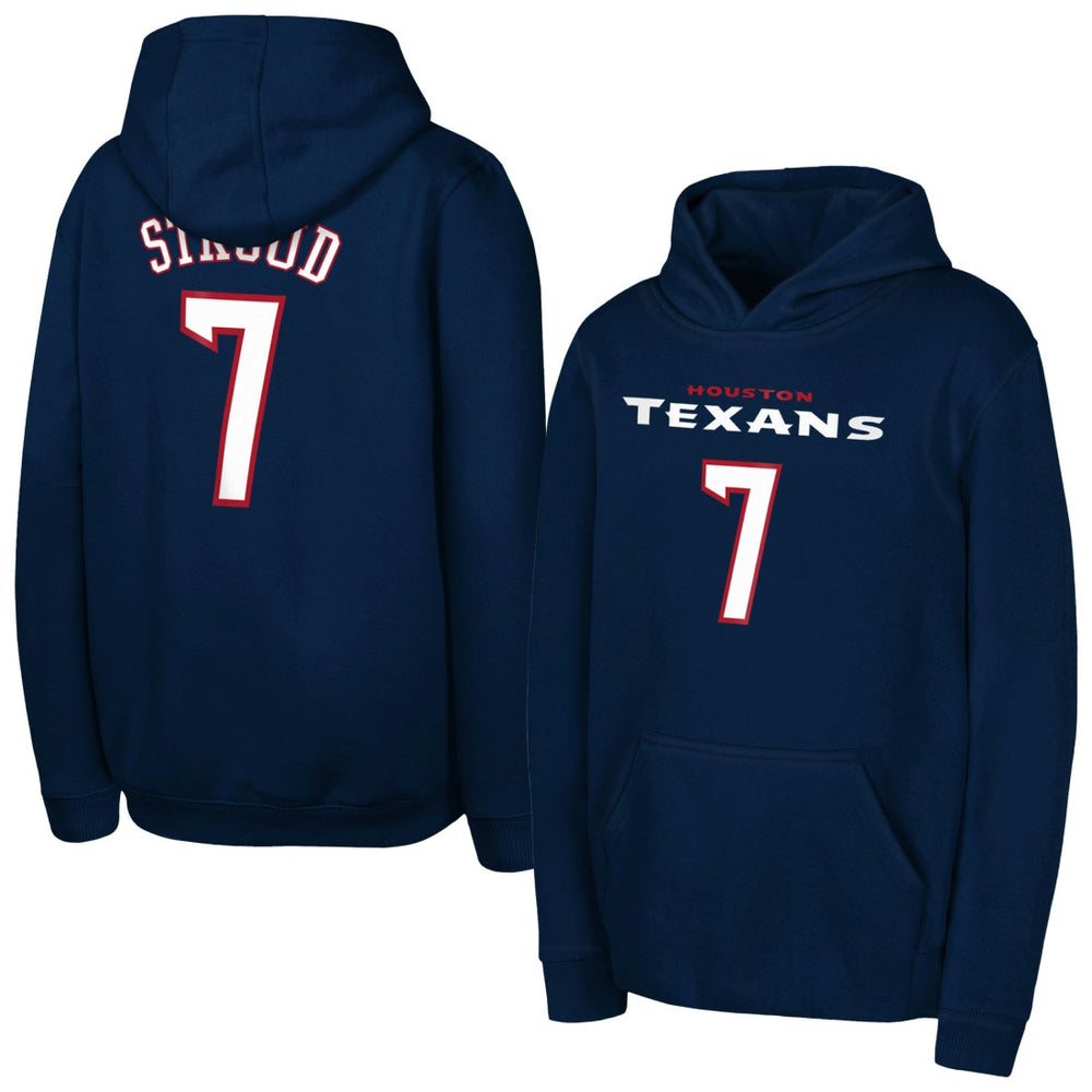 C.J. Stroud Houston Texans Outerstuff Mainliner Player Name & Number Hoodie Navy | NFL