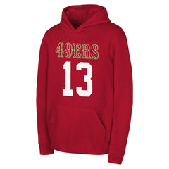 Brock Purdy San Francisco 49ers Outerstuff Mainliner Player Name & Number Hoodie Scarlet | NFL