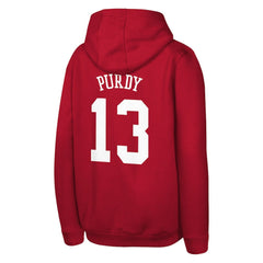 Brock Purdy San Francisco 49ers Outerstuff Mainliner Player Name & Number Hoodie Scarlet | NFL