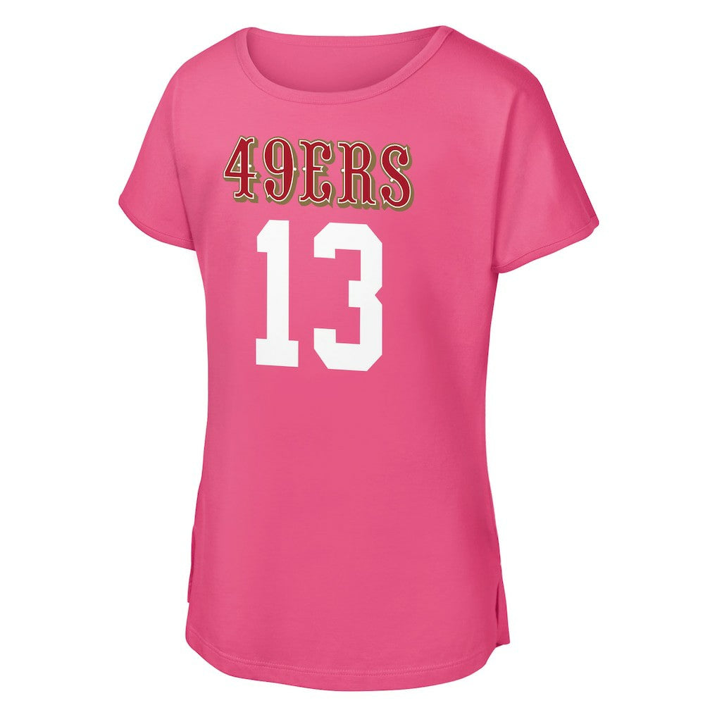 Brock Purdy San Francisco 49ers Outerstuff Girls Youth Player Name & Number T-Shirt Pink | NFL