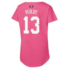 Brock Purdy San Francisco 49ers Outerstuff Girls Youth Player Name & Number T-Shirt Pink | NFL