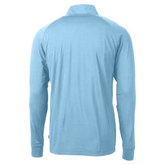 New York Jets Cutter & Buck Raglan Adapt Eco Knit Stretch Recycled Quarter-Zip Top Powder Blue | NFL