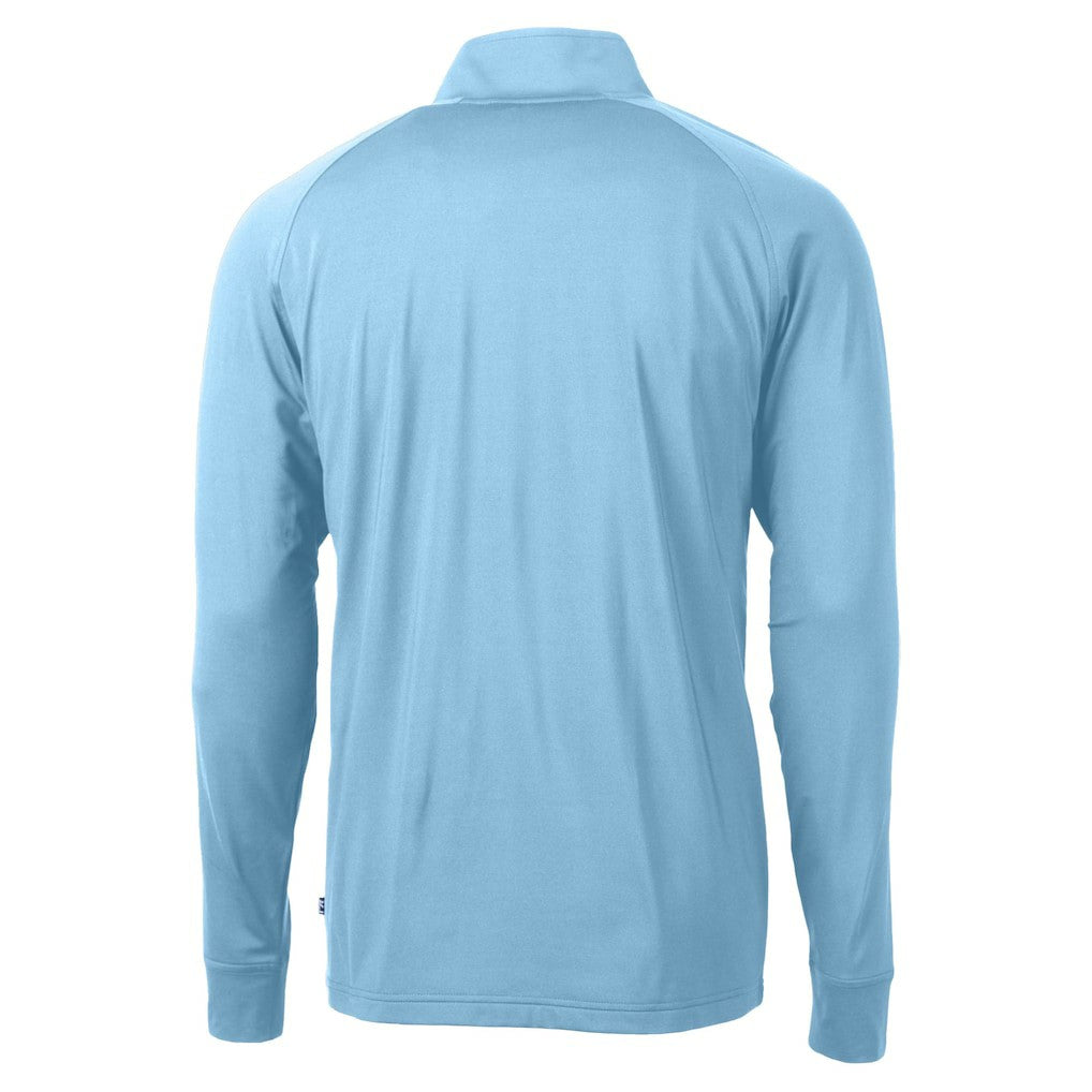 Indianapolis Colts Cutter & Buck Raglan Adapt Eco Knit Stretch Recycled Quarter-Zip Top Powder Blue | NFL