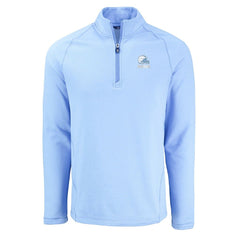 Cleveland Browns Cutter & Buck Peshastin Eco Fleece Recycled Raglan Quarter-Zip Top Powder Blue | NFL