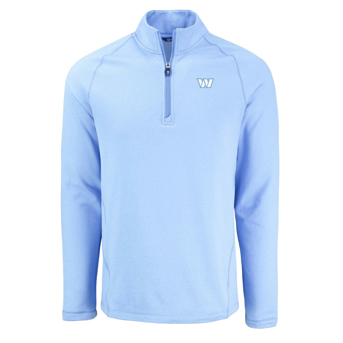 Washington Commanders Cutter & Buck Peshastin Eco Fleece Recycled Raglan Quarter-Zip Top Powder Blue | NFL