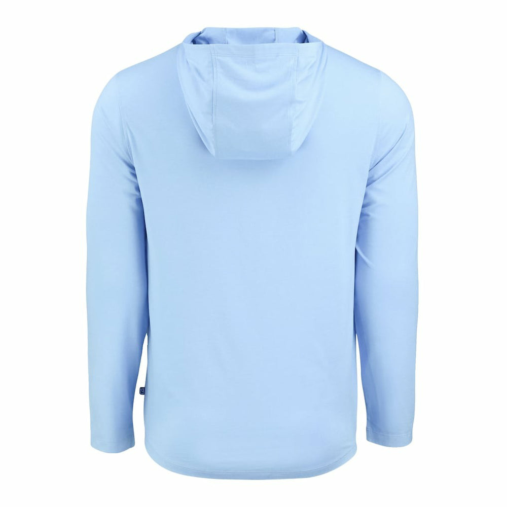 Las Vegas Raiders Men's Cutter & Buck Coastline Epic Comfort Eco Recycled Men's Hooded Shirt Powder Blue | NFL