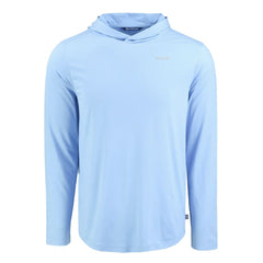 New Orleans Saints Men's Cutter & Buck Coastline Epic Comfort Eco Recycled Men's Hooded Shirt Powder Blue | NFL
