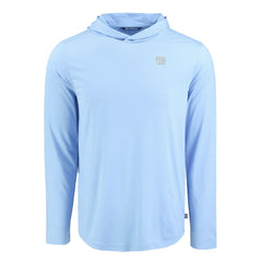 New York Giants Men's Cutter & Buck Coastline Epic Comfort Eco Recycled Men's Hooded Shirt Powder Blue | NFL