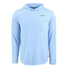Seattle Seahawks Men's Cutter & Buck Coastline Epic Comfort Eco Recycled Men's Hooded Shirt Powder Blue | NFL