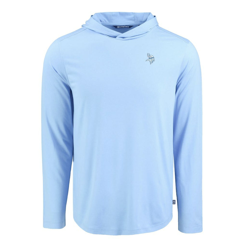 Minnesota Vikings Men's Cutter & Buck Coastline Epic Comfort Eco Recycled Men's Hooded Shirt Powder Blue | NFL
