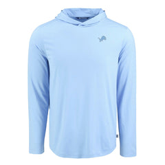 Detroit Lions Men's Cutter & Buck Coastline Epic Comfort Eco Recycled Men's Hooded Shirt Powder Blue | NFL