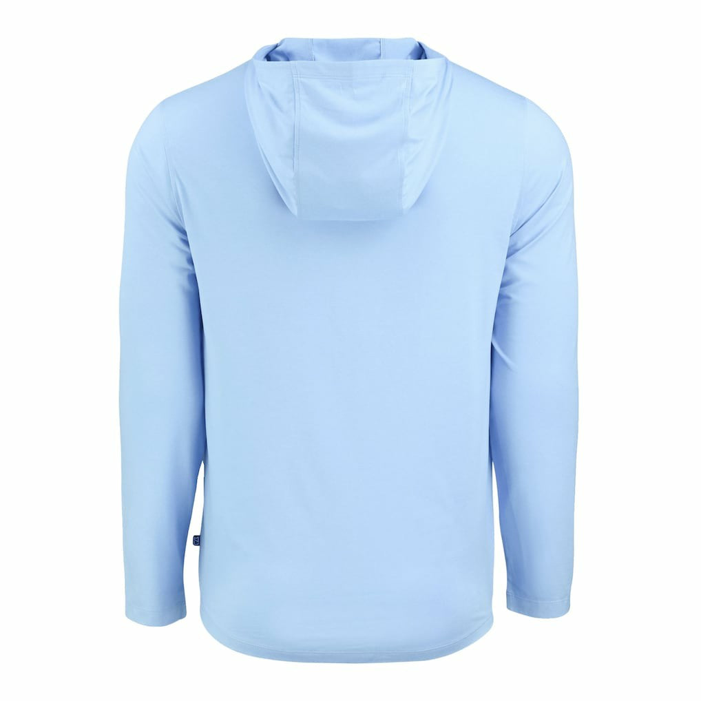 Buffalo Bills Men's Cutter & Buck Coastline Epic Comfort Eco Recycled Men's Hooded Shirt Powder Blue | NFL