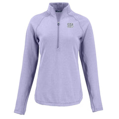 Cincinnati Bengals Cutter & Buck Women's Peshastin Eco Fleece Recycled Half-Zip Top Purple | NFL