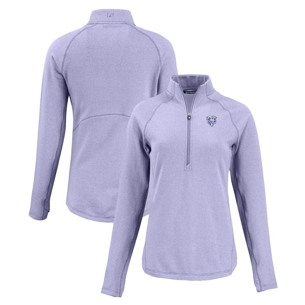Chicago Bears Cutter & Buck Women's Peshastin Eco Fleece Recycled Half-Zip Top Purple | NFL