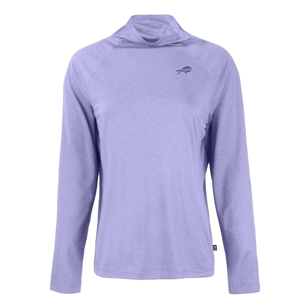 Buffalo Bills Cutter & Buck Women's Coastline Epic Comfort Eco Recycled Funnel Neck Pullover Top Lavender | NFL