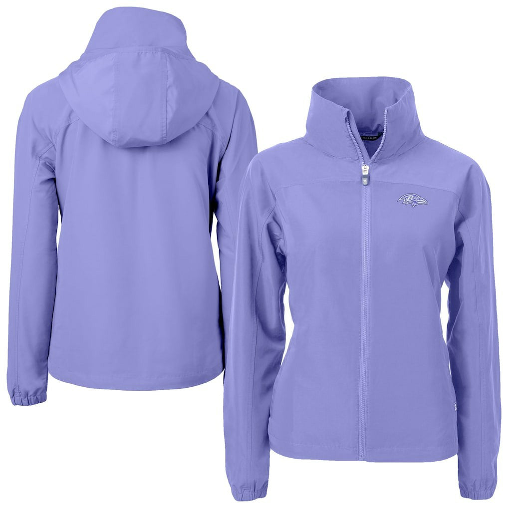 Baltimore Ravens Cutter & Buck Women's Charter Eco Recycled Full-Zip Jacket Lavender | NFL