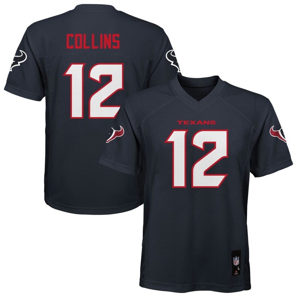 Nico Collins Houston Texans Youth Replica Player Jersey Navy | NFL