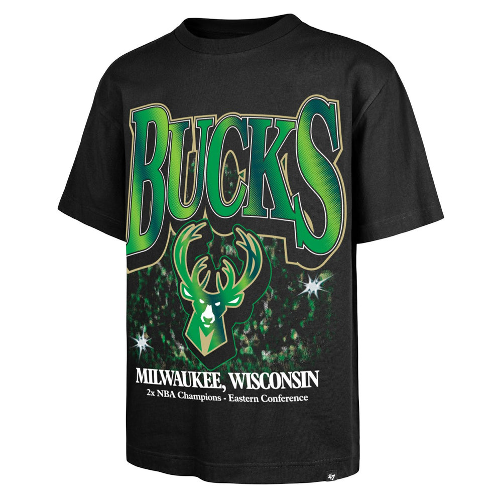 Milwaukee Bucks '47 Past Champs Collection Flashbulb Foundation T-Shirt Black - NBA