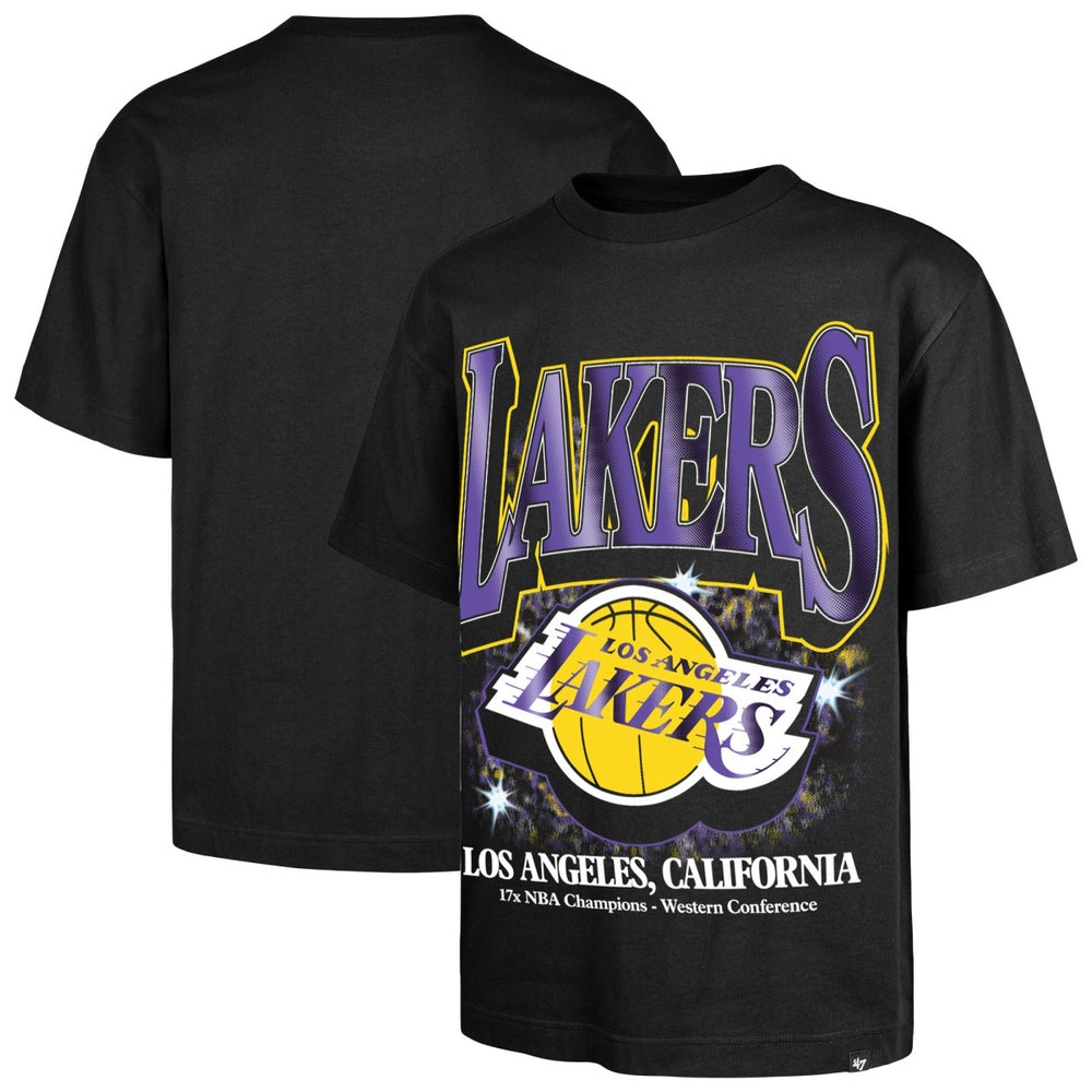 Los Angeles Lakers '47 Past Champs Collection Flashbulb Foundation T-Shirt Black - NBA