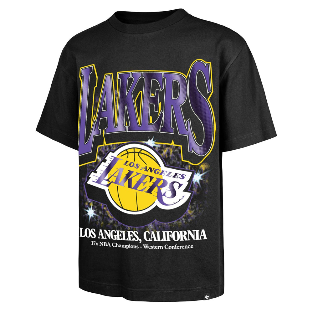 Los Angeles Lakers '47 Past Champs Collection Flashbulb Foundation T-Shirt Black - NBA