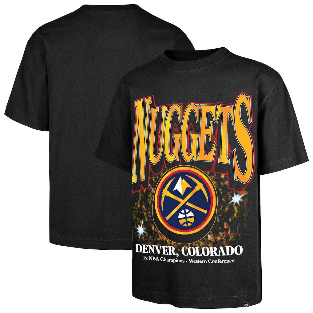 Denver Nuggets '47 Past Champs Collection Flashbulb Foundation T-Shirt Black - NBA