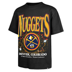 Denver Nuggets '47 Past Champs Collection Flashbulb Foundation T-Shirt Black - NBA