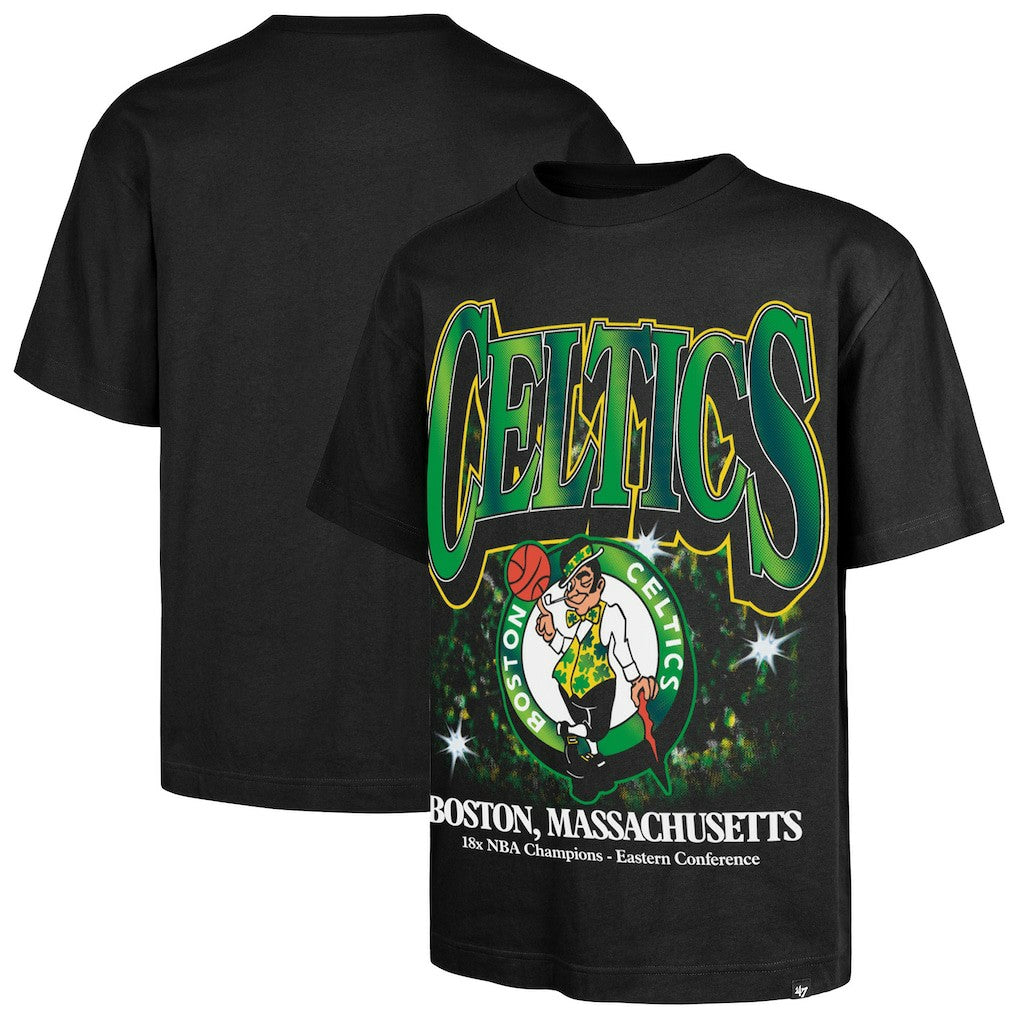 Boston Celtics '47 Past Champs Collection Flashbulb Foundation T-Shirt Black - NBA