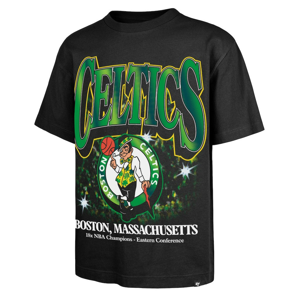 Boston Celtics '47 Past Champs Collection Flashbulb Foundation T-Shirt Black - NBA